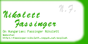 nikolett fassinger business card